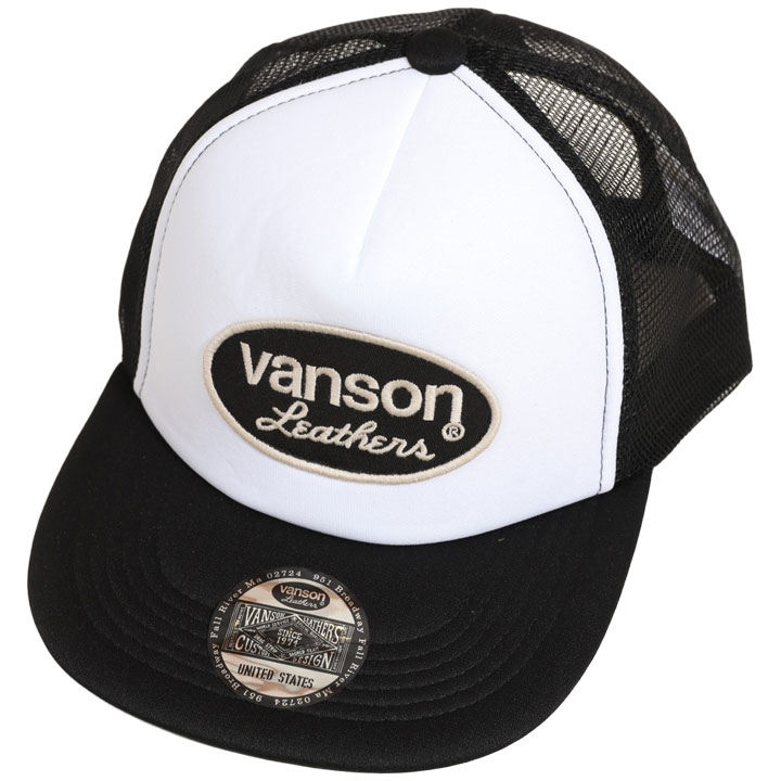 新品未使用バンソンvanson デザインCAP VANSON（バンソン） 72h限定pMAX16倍!6/1pm23:59迄 オーバルロゴ 刺繍