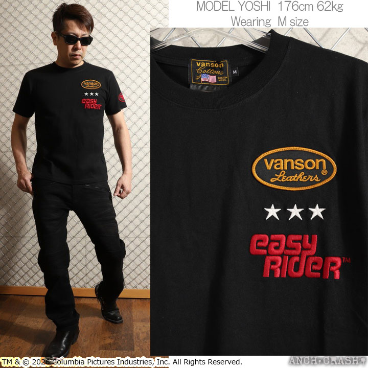 VANSON（バンソン） × EASY RIDER 半袖Tシャツ NVER-2603 イージー 