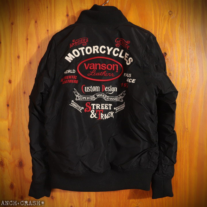 VANSON（バンソン） 24h限定P最大16倍!1/5pm23:59迄 ロゴ刺繍 MA-1