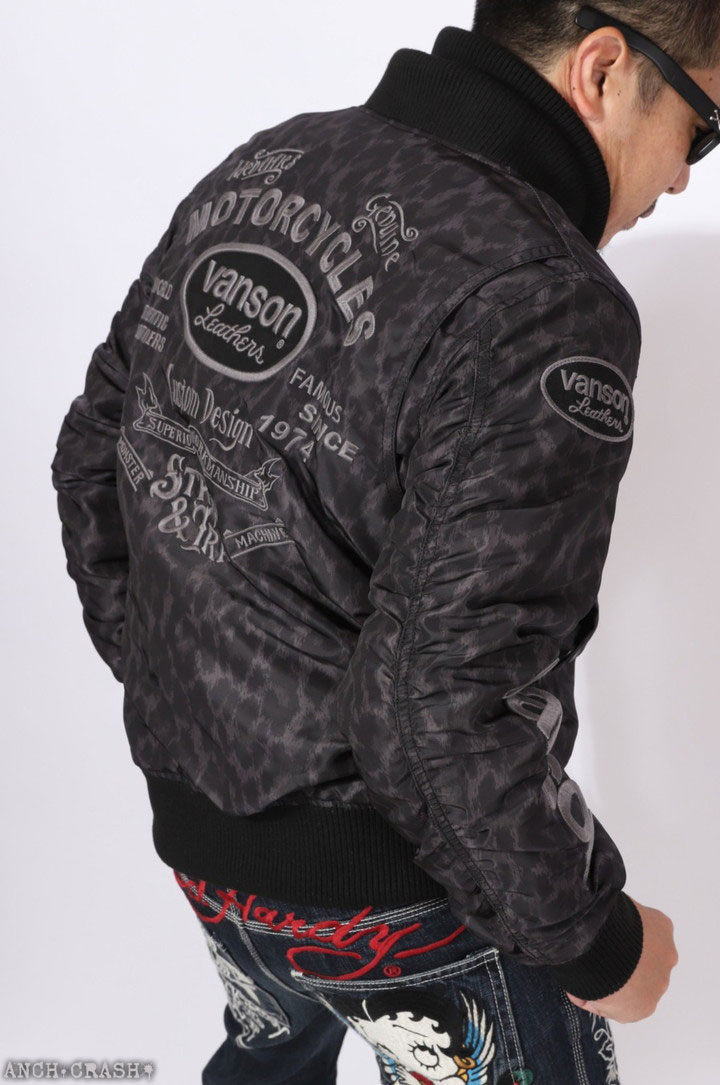 VANSON（バンソン） 24h限定P最大16倍!1/5pm23:59迄 ロゴ刺繍 MA-1