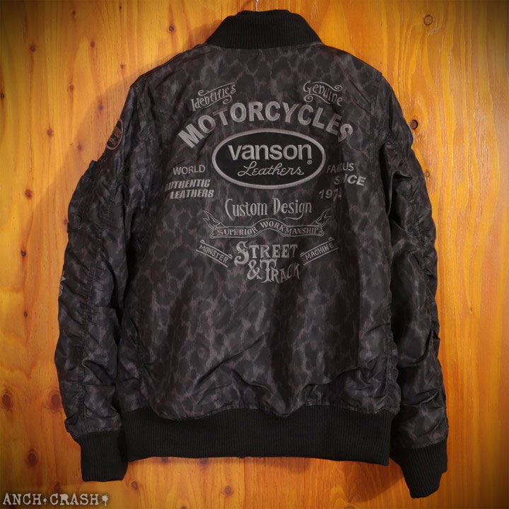 VANSON（バンソン） 48h限定P最大16倍!2/20pm23:59迄 ロゴ刺繍 MA-1