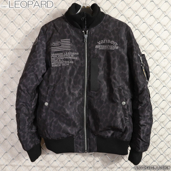 VANSON（バンソン） 48h限定P最大16倍!2/20pm23:59迄 ロゴ刺繍 MA-1