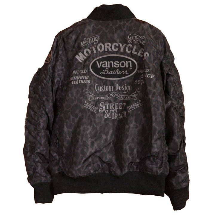 VANSON（バンソン） 48h限定P最大16倍!2/20pm23:59迄 ロゴ刺繍 MA-1