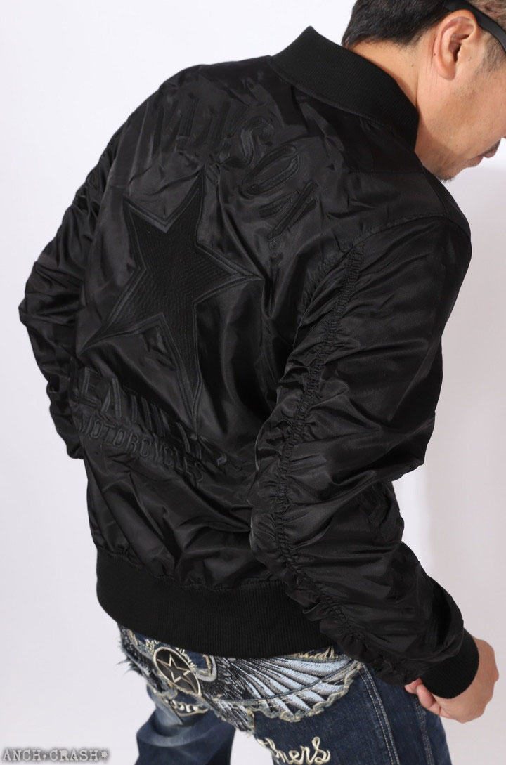 VANSON スター 中綿なし MA-1 ジャケット NVJK-2506 バンソン 刺繍