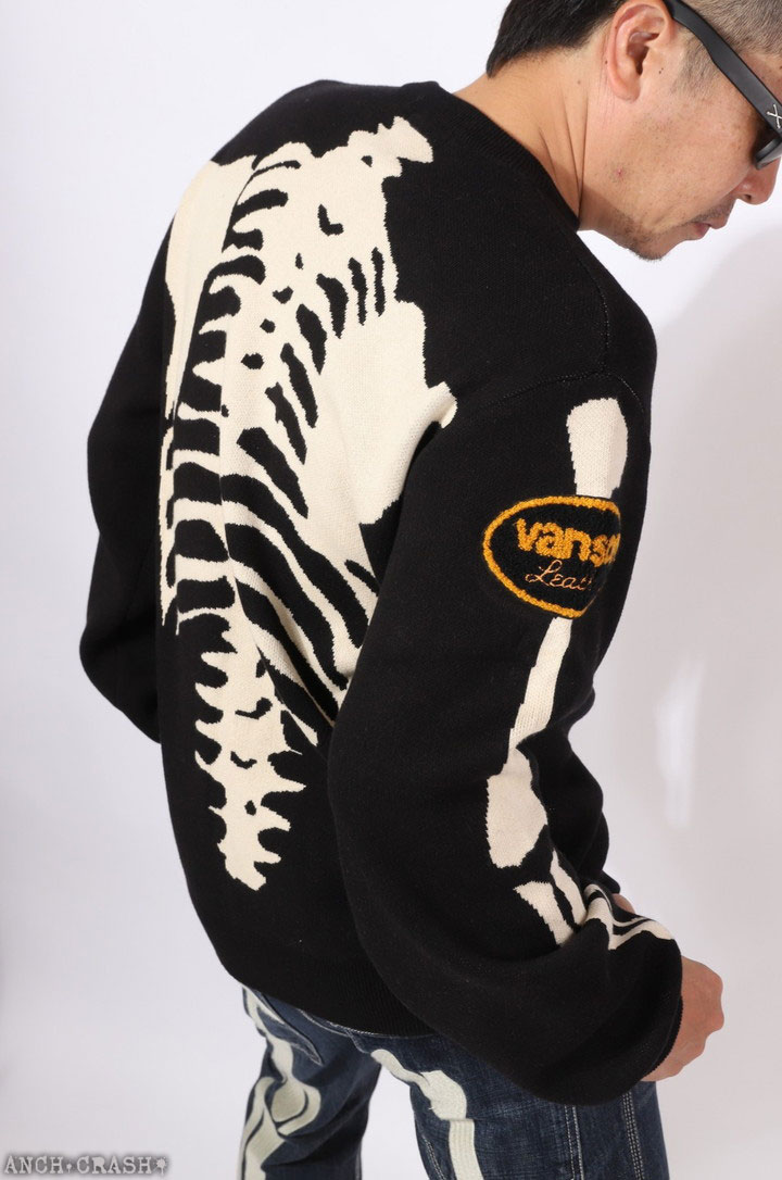 VANSON（バンソン） ボーン コットンジャガードニット クルーネック