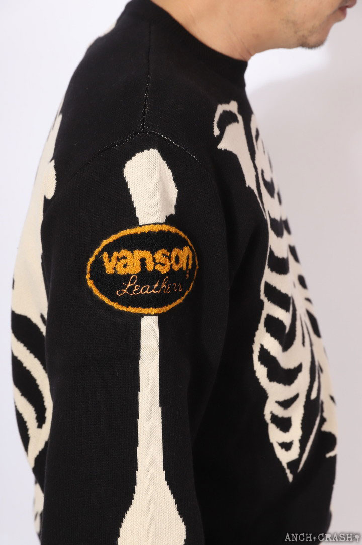 VANSON（バンソン） ボーン コットンジャガードニット クルーネック