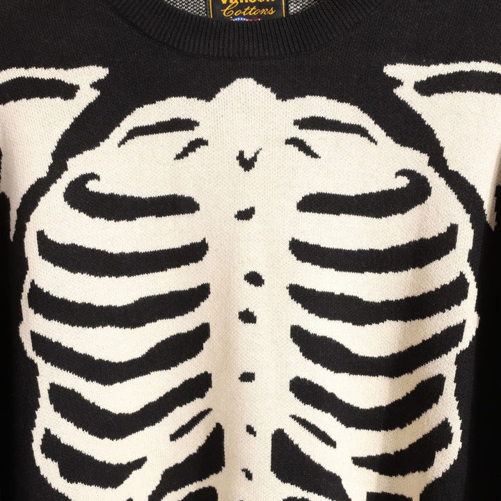 VANSON（バンソン） ボーン コットンジャガードニット クルーネック