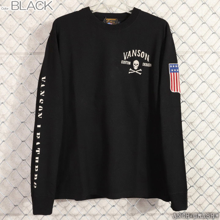 VANSON（バンソン） イーグル ロンT NVLT-2416 長袖 Tシャツ 刺繍