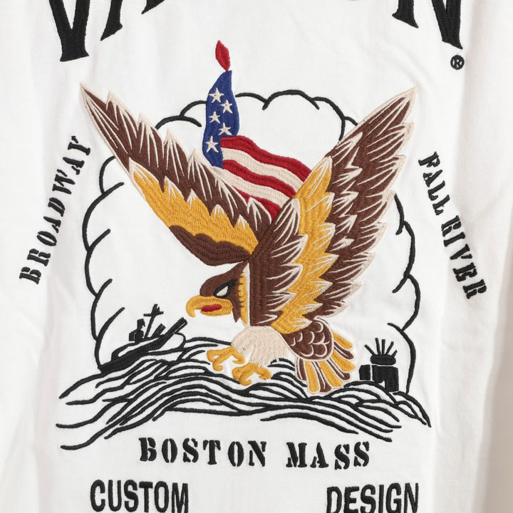 VANSON（バンソン） イーグル ロンT NVLT-2416 長袖 Tシャツ 刺繍