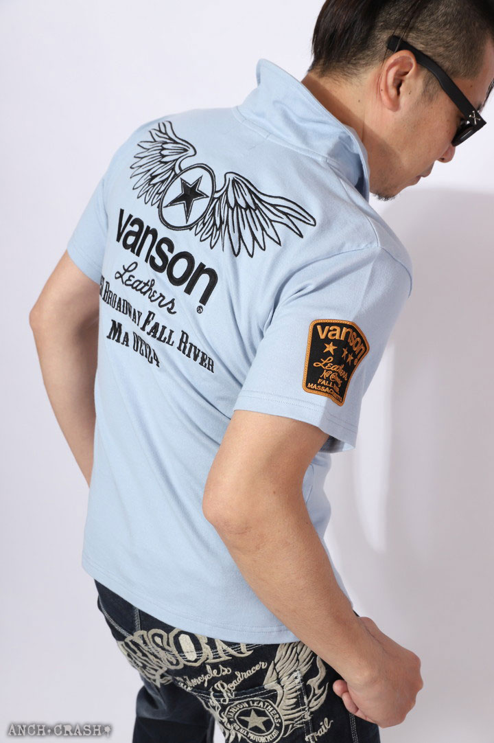 VANSON バンソン ウィングスター 半袖ポロシャツ NVPS-2201 刺繍 NVP-001復刻モデル｜anch-crash｜20