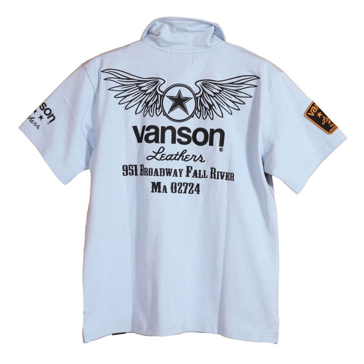 VANSON バンソン ウィングスター 半袖ポロシャツ NVPS-2201 刺繍 NVP-001復刻モデル｜anch-crash｜04