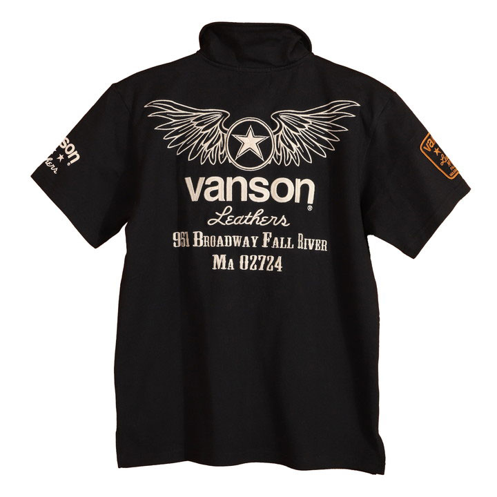 VANSON バンソン ウィングスター 半袖ポロシャツ NVPS-2201 刺繍 NVP-001復刻モデル｜anch-crash｜02