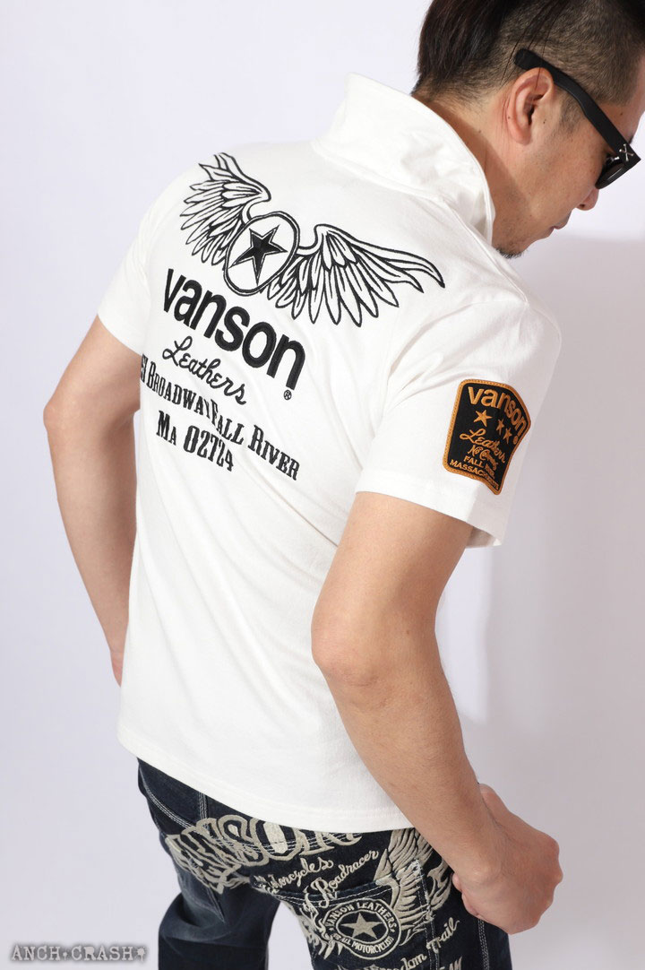 VANSON バンソン ウィングスター 半袖ポロシャツ NVPS-2201 刺繍 NVP-001復刻モデル｜anch-crash｜14