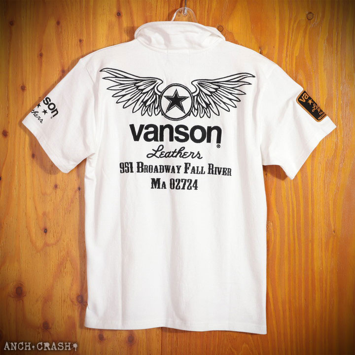 VANSON バンソン ウィングスター 半袖ポロシャツ NVPS-2201 刺繍 NVP-001復刻モデル｜anch-crash｜16
