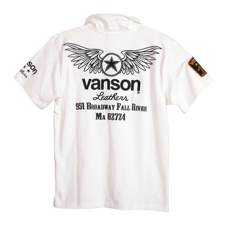 VANSON バンソン ウィングスター 半袖ポロシャツ NVPS-2201 刺繍 NVP-001復刻モデル｜anch-crash｜03