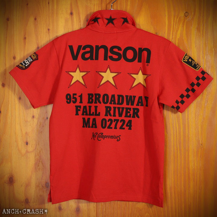VANSON バンソン トリプルスター 半袖ポロシャツ NVPS-2202 刺繍 NVP-002復刻モデル｜anch-crash｜22
