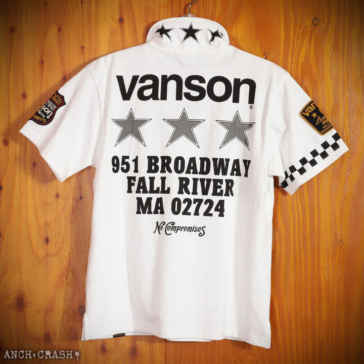 VANSON バンソン トリプルスター 半袖ポロシャツ NVPS-2202 刺繍 NVP-002復刻モデル｜anch-crash｜16