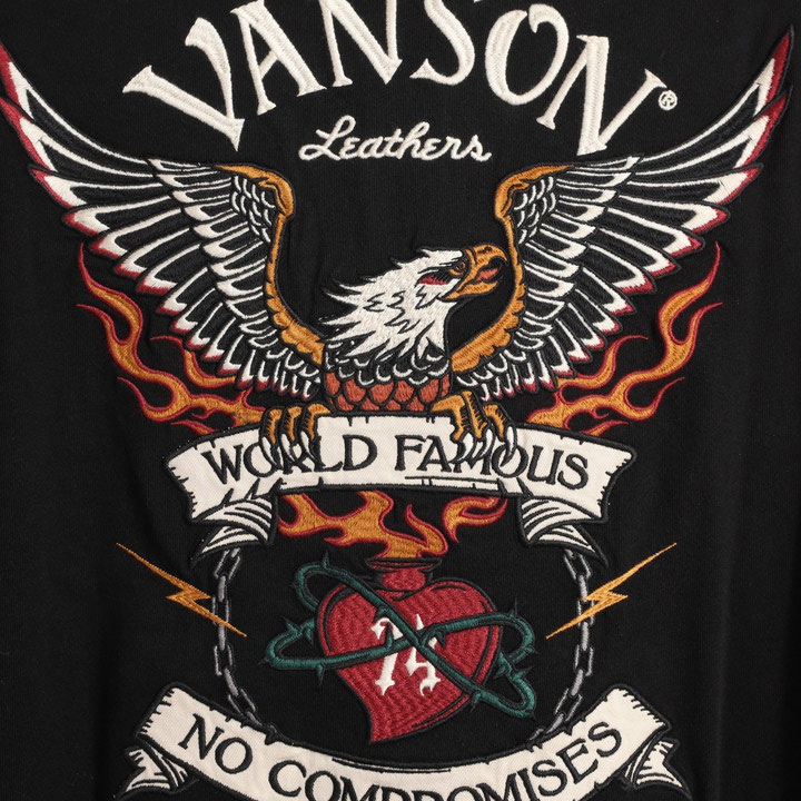 VANSON（バンソン） イーグル 半袖ポロシャツ NVPS-2602 刺繍 : ANCH