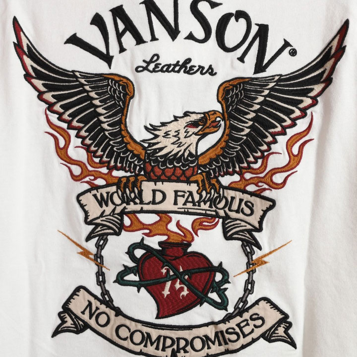 VANSON（バンソン） イーグル 半袖ポロシャツ NVPS-2602 刺繍 : ANCH