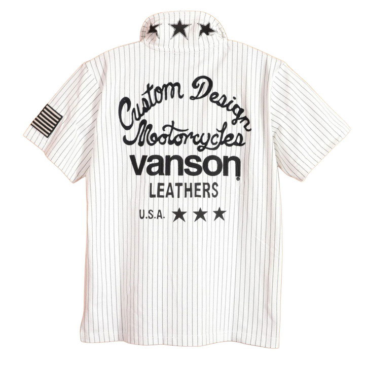 VANSON（バンソン） 24h限定pMAX15.5倍!7/12pm25:59迄 ロゴ刺繍