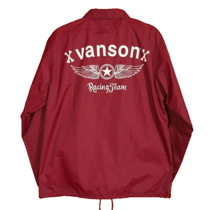 VANSON バンソン ナイロン コーチジャケット NVSL-2207 ウィングスター 刺繍