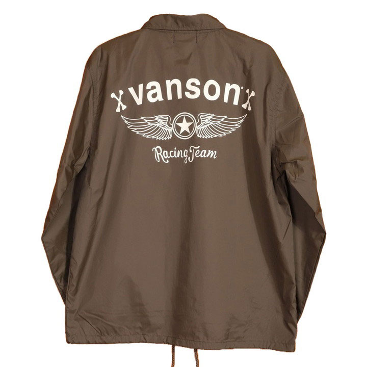 VANSON バンソン ナイロン コーチジャケット NVSL-2207 ウィングスター 刺繍｜anch-crash｜02