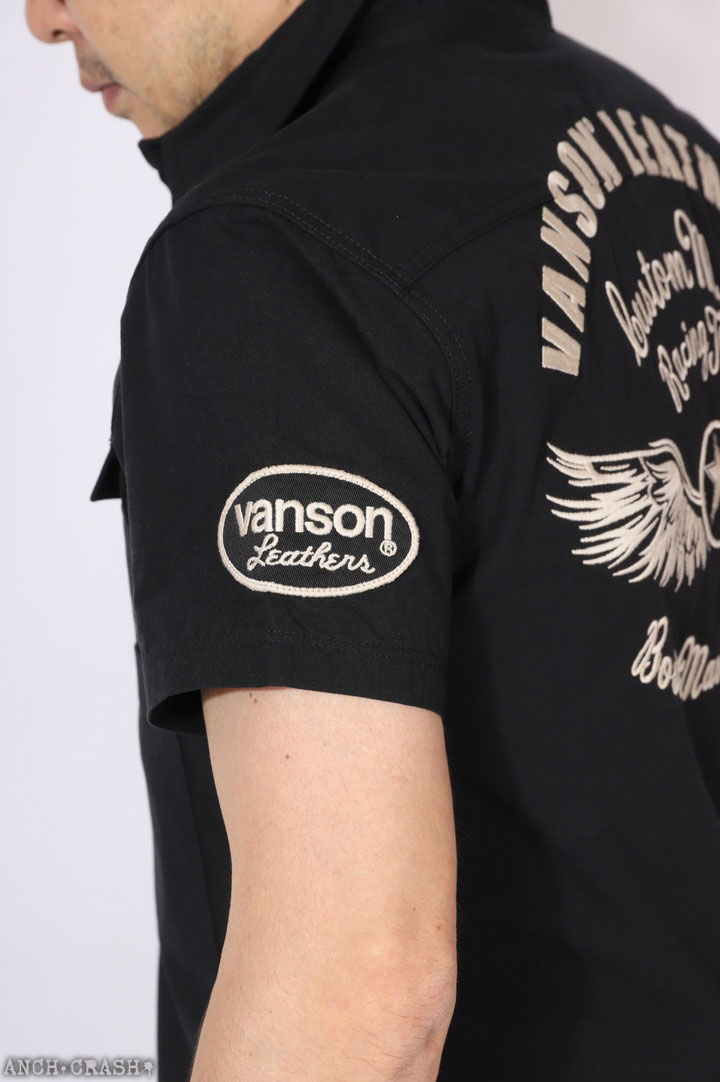 VANSON（バンソン） ウィングスター ポプリン 半袖 サファリシャツ