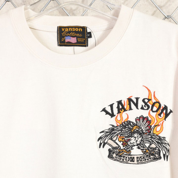 VANSON バンソン イーグル 半袖Tシャツ NVST-2308 刺繍｜anch-crash｜16