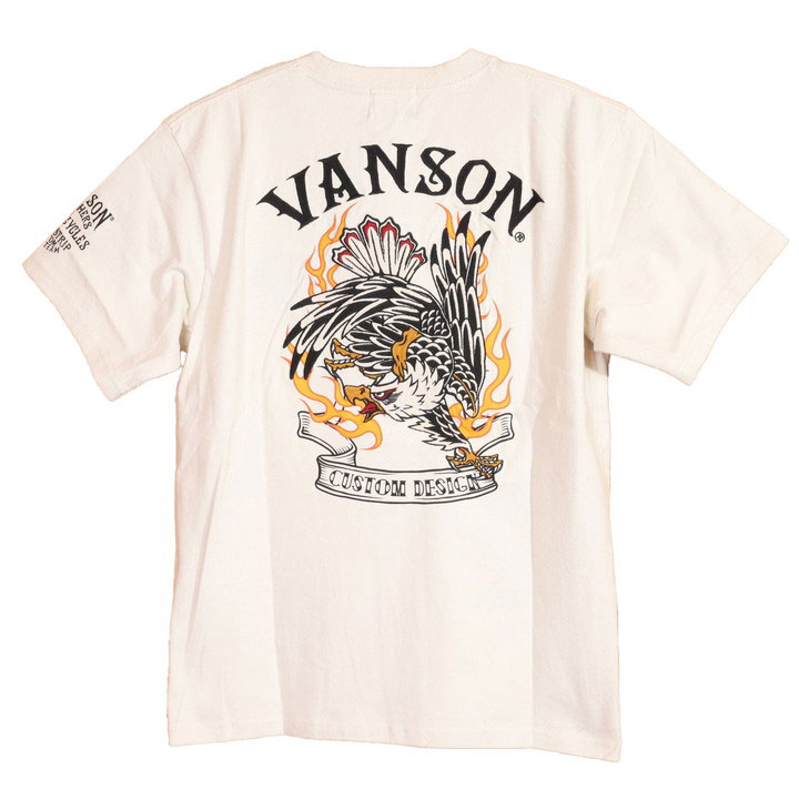 VANSON バンソン イーグル 半袖Tシャツ NVST-2308 刺繍｜anch-crash｜03