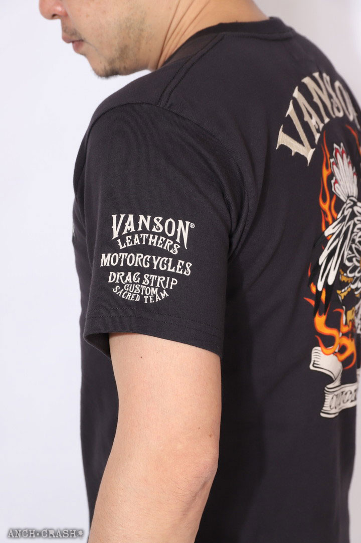 VANSON バンソン イーグル 半袖Tシャツ NVST-2308 刺繍｜anch-crash｜12