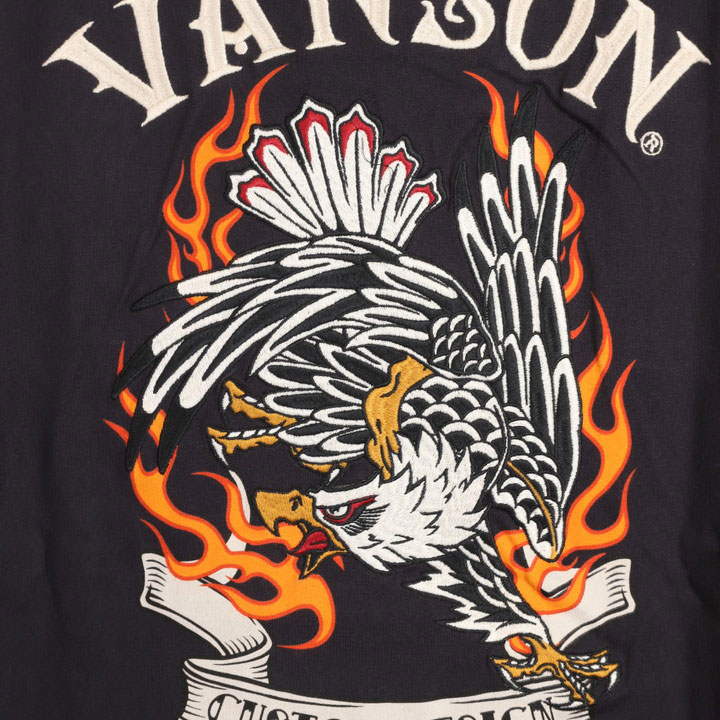 VANSON バンソン イーグル 半袖Tシャツ NVST-2308 刺繍｜anch-crash｜11