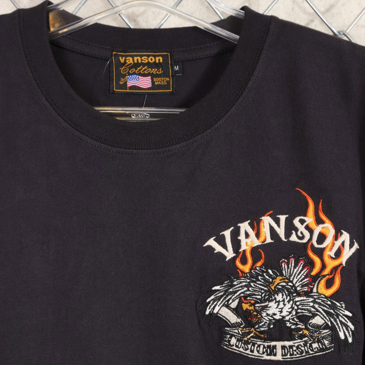 VANSON バンソン イーグル 半袖Tシャツ NVST-2308 刺繍｜anch-crash｜07