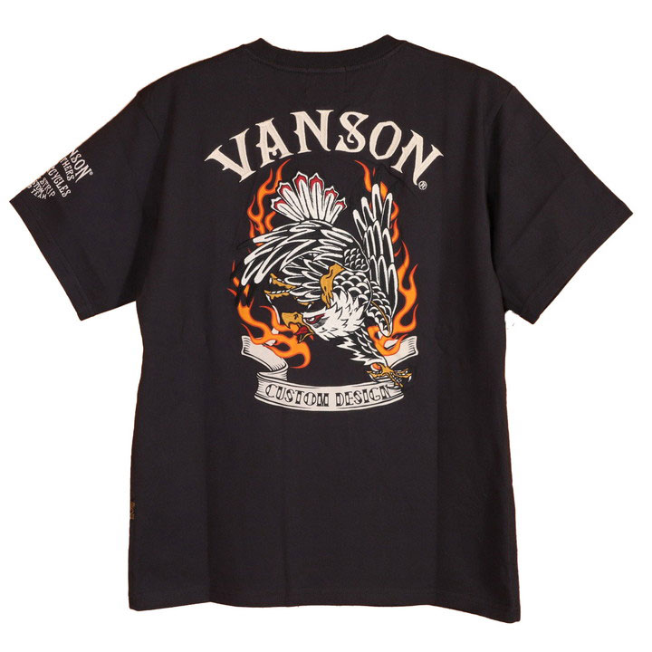 VANSON バンソン イーグル 半袖Tシャツ NVST-2308 刺繍｜anch-crash｜02