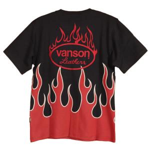 VANSON バンソン バーニングロゴ 半袖Tシャツ NVST-2314 刺繍