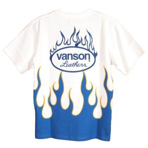 在庫限りセール SALE 20%off VANSON バンソン バーニングロゴ 半袖Tシャツ NVS...