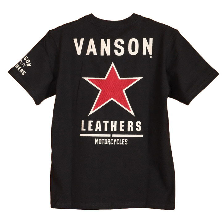 VANSON バンソン スター 半袖Tシャツ NVST-2323 刺繍｜anch-crash｜02