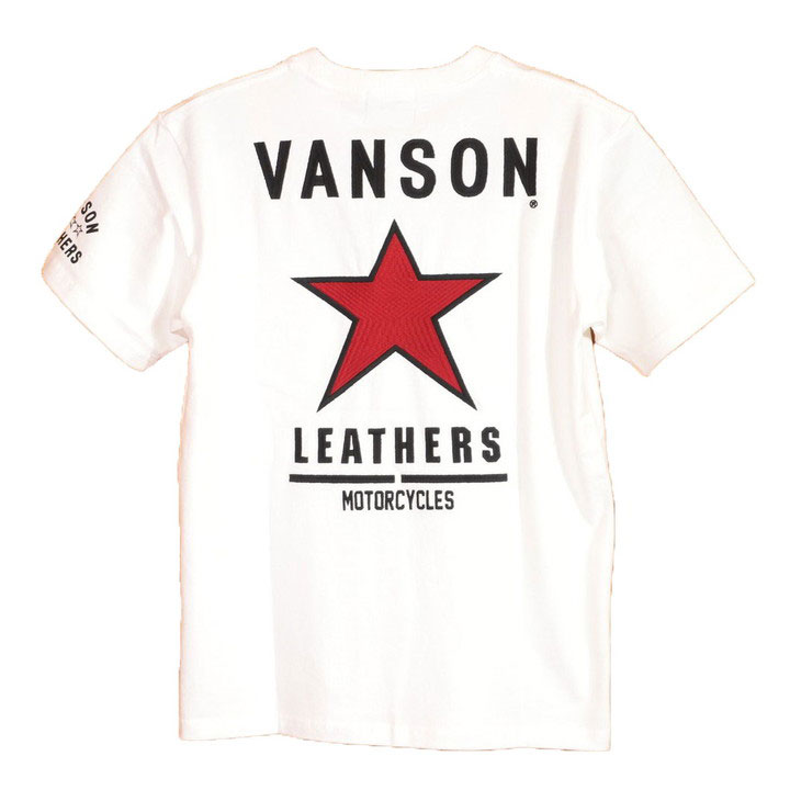 VANSON バンソン スター 半袖Tシャツ NVST-2323 刺繍｜anch-crash｜03