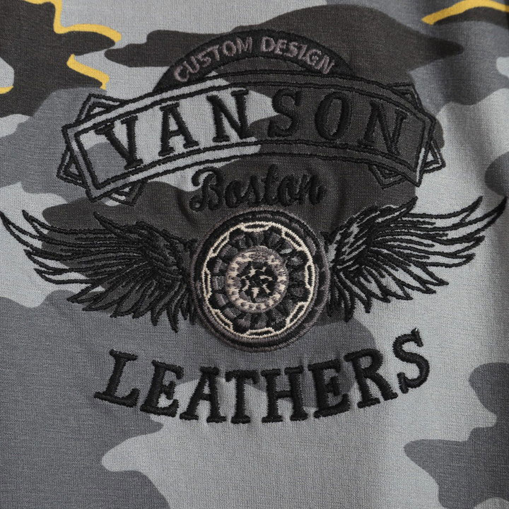 VANSON ヘビーウェイト ドライ 半袖 Tシャツ NVST-2401 バンソン フライングホィール 刺繍｜anch-crash｜16