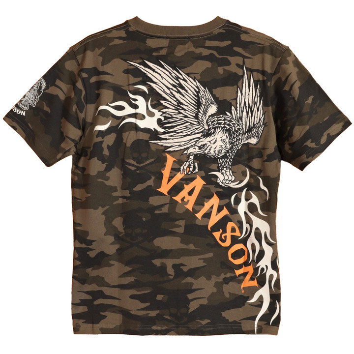 VANSON イーグル×フレア 半袖Tシャツ NVST-2403 バンソン 刺繍