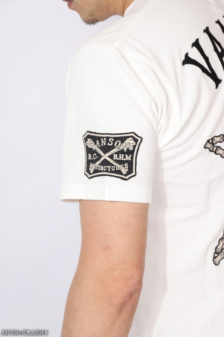 VANSON（バンソン） スター 半袖Tシャツ NVST-2505 刺繍 ワッペン