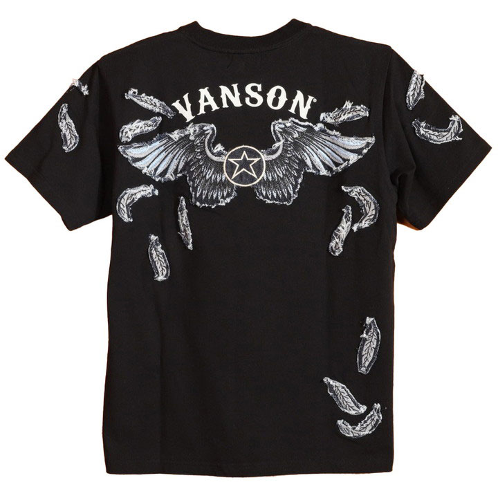 VANSON（バンソン） 【年末年始も毎日出荷】VANSON フェザー 半袖T