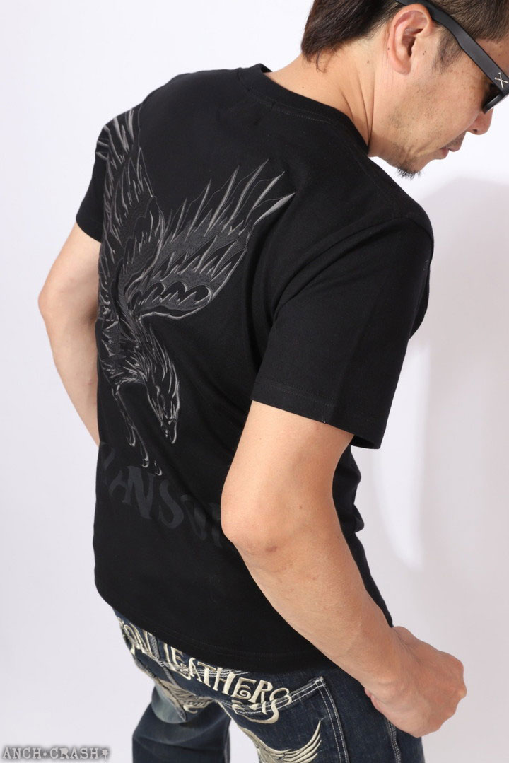 24h限定P最大12倍!7/16pm23:59迄 VANSON イーグル 半袖Tシャツ NVST-2516 バンソン 刺繍