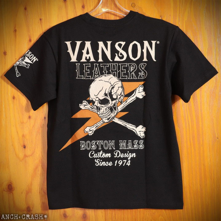 VANSON（バンソン） 【年末年始も毎日出荷】VANSON スカル 半袖Tシャツ