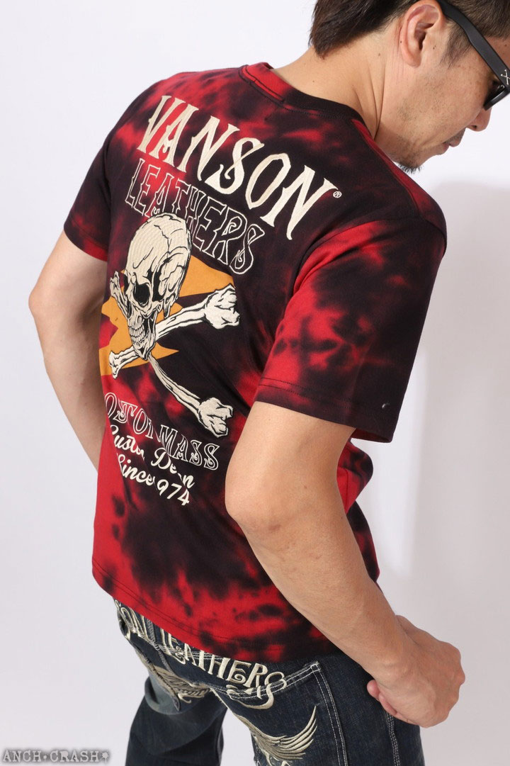 VANSON（バンソン） 24h限定pMAX15.5倍!6/15pm23:59迄 スカル 半袖T 