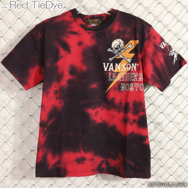 VANSON（バンソン） スカル 半袖Tシャツ NVST-2517 刺繍 : ANCH CRASH