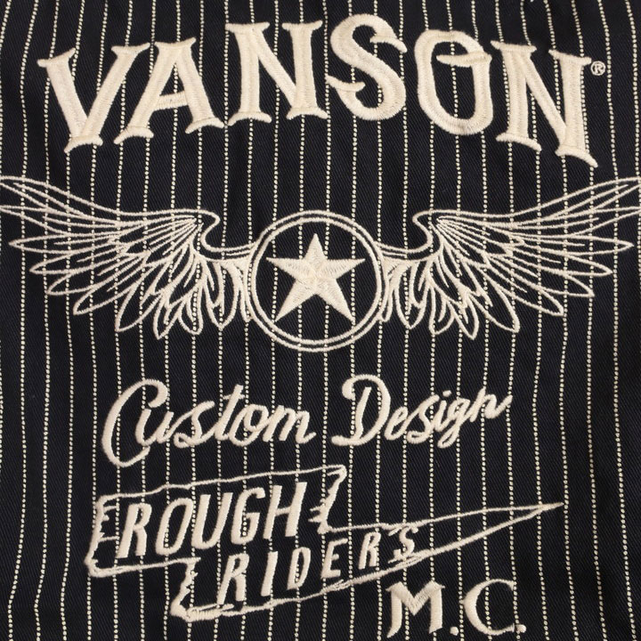 VANSON バンソン ウィングスター デニムベスト NVSV-2301 刺繍｜anch-crash｜20