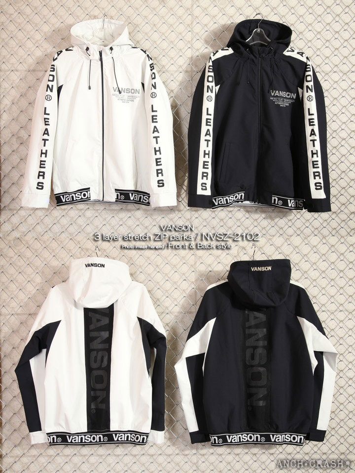 vanson×TOM＆JERRY 三層ストレッチマウンテンパーカー vanson