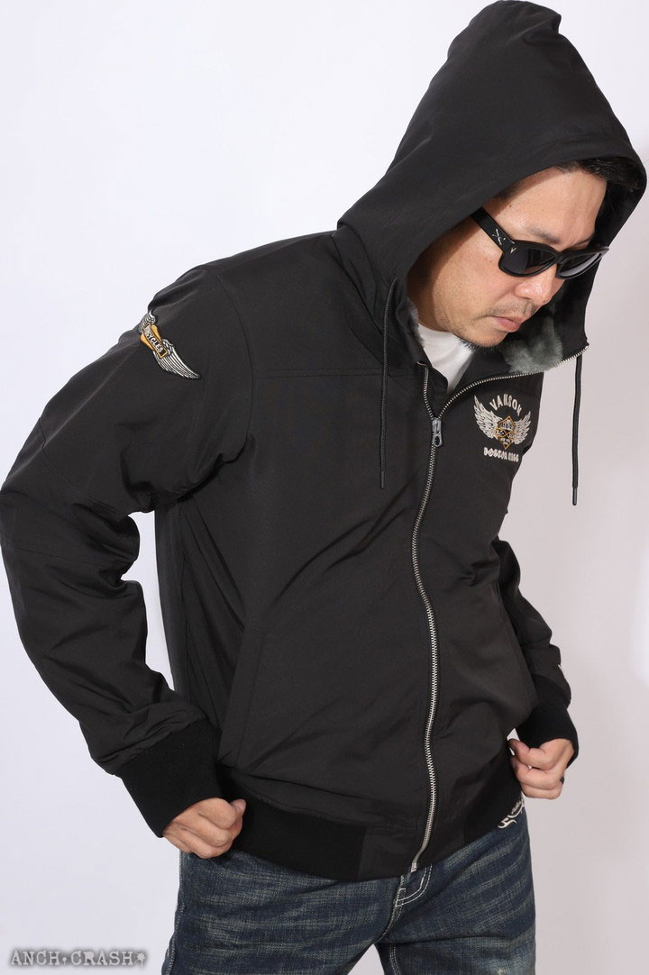 VANSON バンソン ウィングエンブレム 裏ファー ウォーム