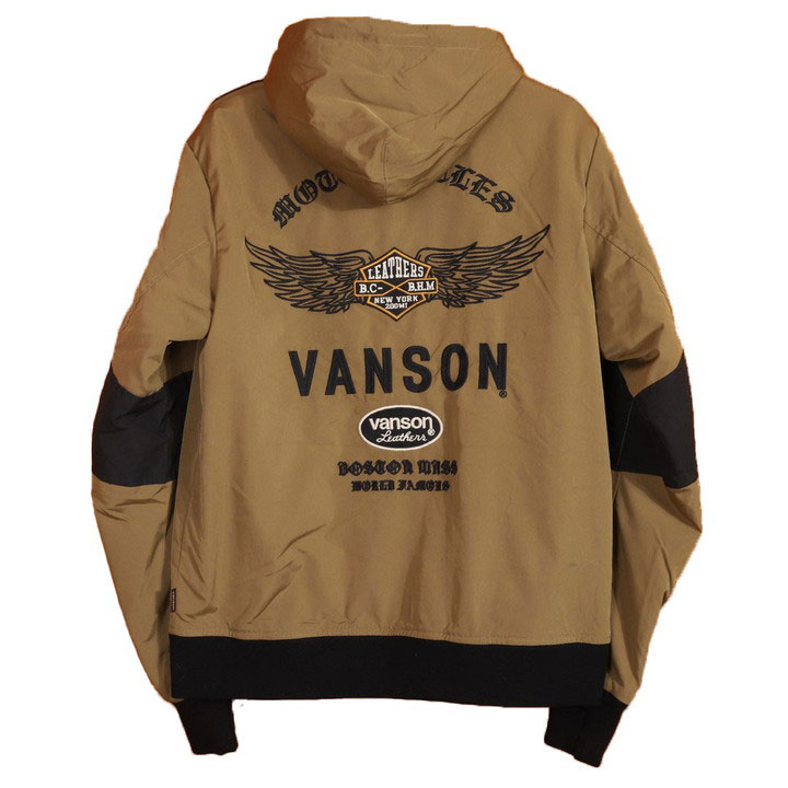 VANSON バンソン ウィングエンブレム 裏ファー ウォームジャケット NVSZ-2316 刺繍