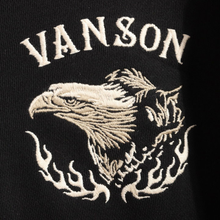 24h限定pMAX17倍!5/2pm23:59迄 VANSON イーグル フルZIP パーカー NVSZ-2513 バンソン 刺繍_7